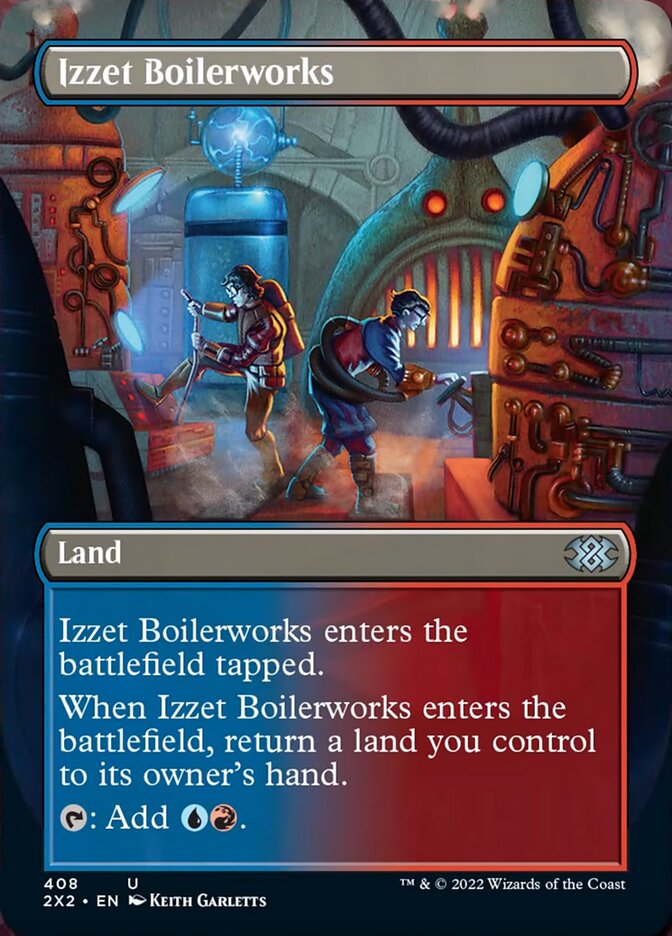 Izzet Boilerworks (Borderless Alternate Art) [Double Masters 2022] | Shuffle n Cut Hobbies & Games