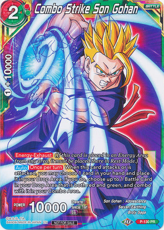 Combo Strike Son Gohan (Shop Tournament: Assault of Saiyans) (P-130) [Promotion Cards] | Shuffle n Cut Hobbies & Games