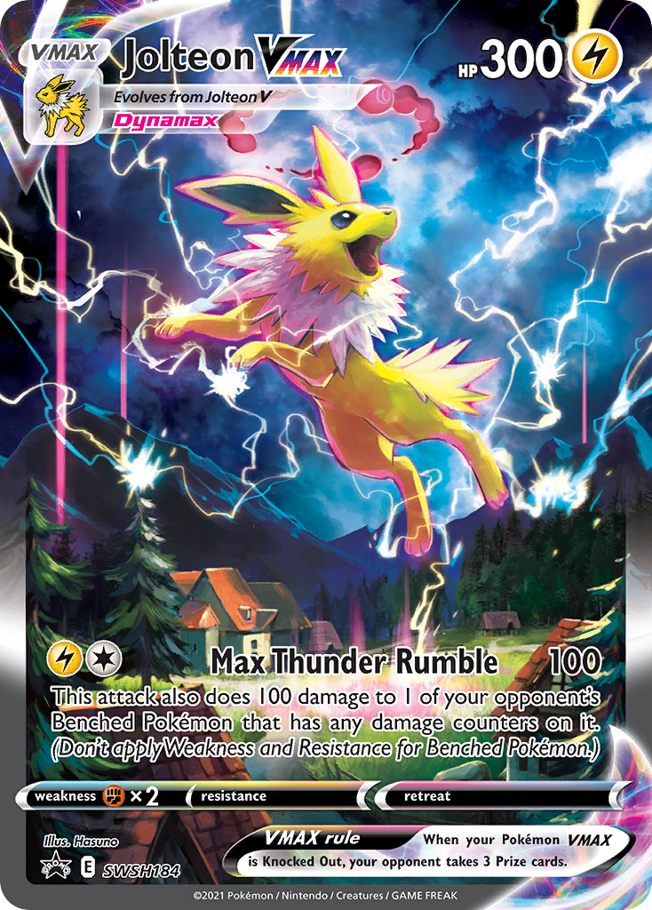 Jolteon VMAX (SWSH184) (Jumbo Card) [Sword & Shield: Black Star Promos] | Shuffle n Cut Hobbies & Games