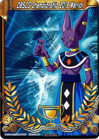 DBSCG Championship 2019 Warrior (Merit Card) - Universe 7 "Beerus" (7) [Tournament Promotion Cards] | Shuffle n Cut Hobbies & Games