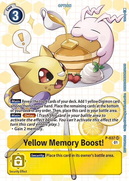 Yellow Memory Boost! [P-037] (Box Promotion Pack - Next Adventure) [Promotional Cards] | Shuffle n Cut Hobbies & Games