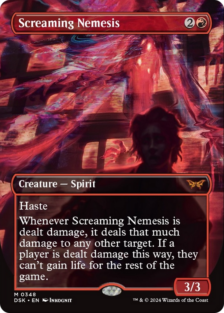 Screaming Nemesis (Borderless) [Duskmourn: House of Horror] | Shuffle n Cut Hobbies & Games