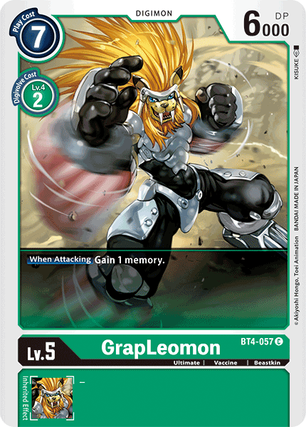 GrapLeomon [BT4-057] [Great Legend] | Shuffle n Cut Hobbies & Games