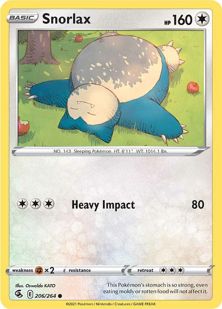 Snorlax (206/264) [Sword & Shield: Fusion Strike] | Shuffle n Cut Hobbies & Games