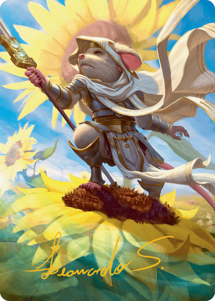 Elspeth, Sun's Champion Art Card (Gold-Stamped Signature) [Bloomburrow Art Series] | Shuffle n Cut Hobbies & Games