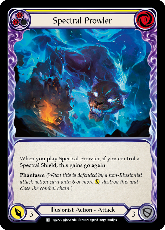 Spectral Prowler (Yellow) [DYN225] (Dynasty)  Rainbow Foil | Shuffle n Cut Hobbies & Games