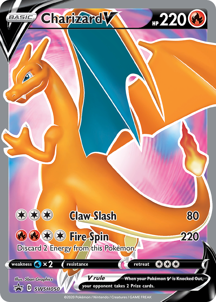 Charizard V (SWSH050) [Sword & Shield: Black Star Promos] | Shuffle n Cut Hobbies & Games