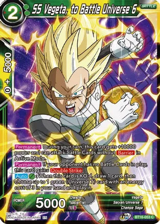 SS Vegeta, to Battle Universe 6 (BT16-053) [Realm of the Gods] | Shuffle n Cut Hobbies & Games