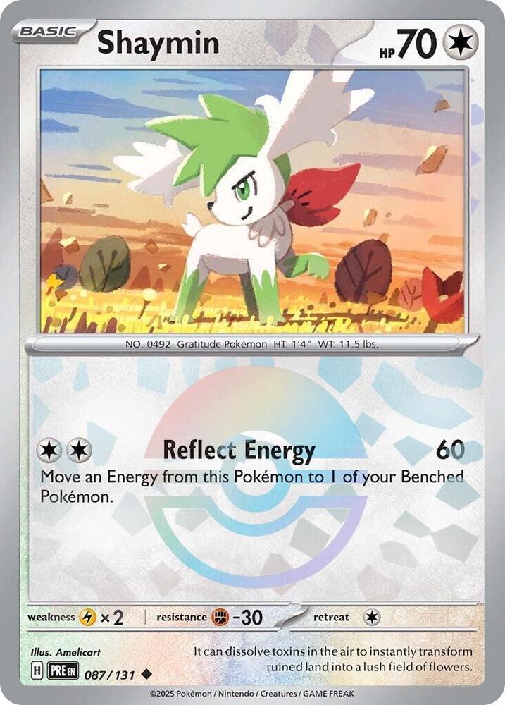 Shaymin (087/131) (Poke Ball Pattern) [Scarlet & Violet: Prismatic Evolutions] | Shuffle n Cut Hobbies & Games