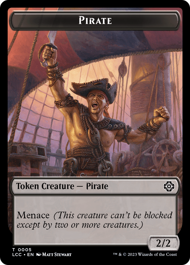 The Monarch // Pirate Double-Sided Token [The Lost Caverns of Ixalan Commander Tokens] | Shuffle n Cut Hobbies & Games