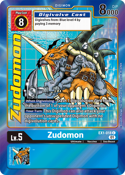 Zudomon [EX1-018] (Alternate Art) [Classic Collection] | Shuffle n Cut Hobbies & Games