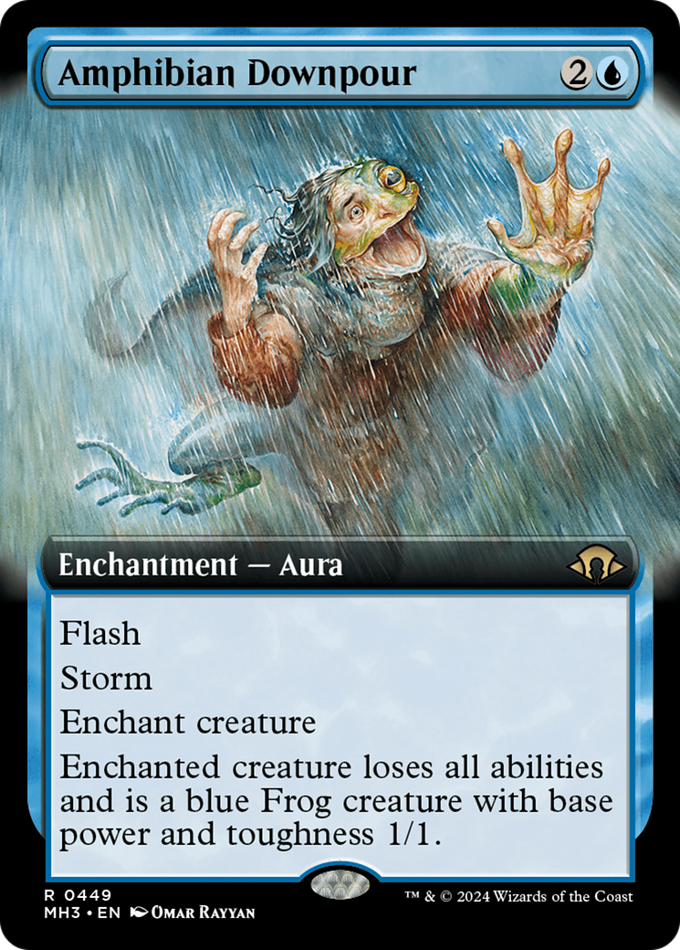 Amphibian Downpour (Extended Art) [Modern Horizons 3] | Shuffle n Cut Hobbies & Games