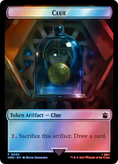 Alien Rhino // Clue (0055) Double-Sided Token (Surge Foil) [Doctor Who Tokens] | Shuffle n Cut Hobbies & Games