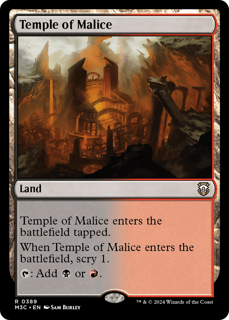 Temple of Malice (Ripple Foil) [Modern Horizons 3 Commander] | Shuffle n Cut Hobbies & Games