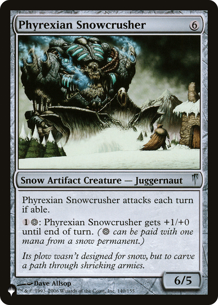 Phyrexian Snowcrusher [The List] | Shuffle n Cut Hobbies & Games