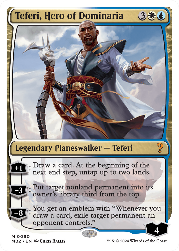 Teferi, Hero of Dominaria (White Border) [Mystery Booster 2] | Shuffle n Cut Hobbies & Games