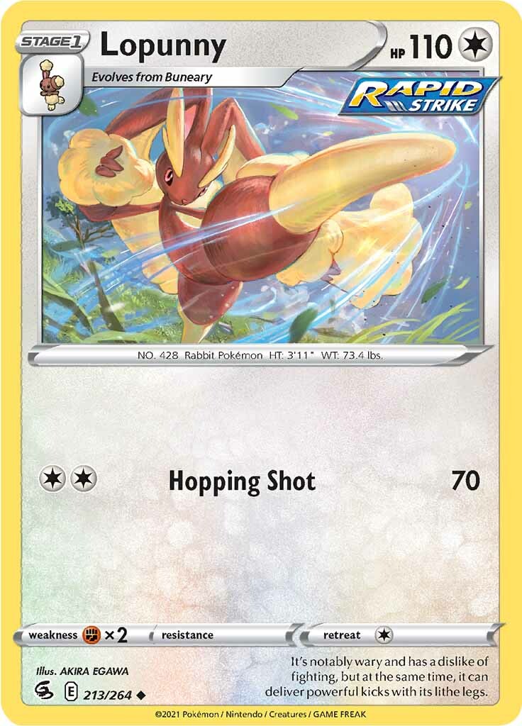 Lopunny (213/264) [Sword & Shield: Fusion Strike] | Shuffle n Cut Hobbies & Games