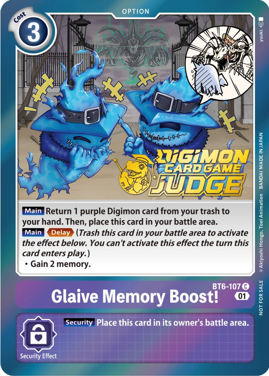 Glaive Memory Boost! [BT6-107] (Judge Pack 3) [Double Diamond Promos] | Shuffle n Cut Hobbies & Games