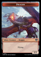 Thopter // Dragon (0021) Double-Sided Token [Commander Masters Tokens] | Shuffle n Cut Hobbies & Games