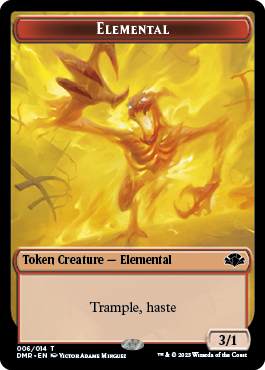 Goblin // Elemental Double-Sided Token [Dominaria Remastered Tokens] | Shuffle n Cut Hobbies & Games