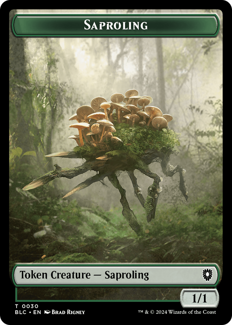 Saproling // Treasure Double-Sided Token [Bloomburrow Commander Tokens] | Shuffle n Cut Hobbies & Games