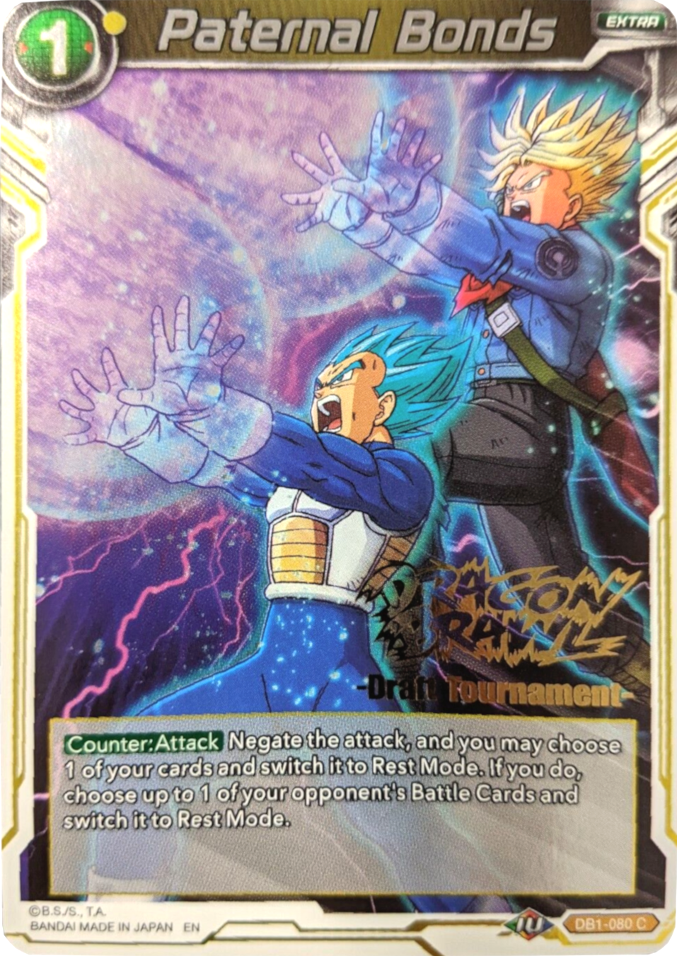 Paternal Bonds (Dragon Brawl Draft Tournament Gold Stamped) (DB1-080) [Promotion Cards] | Shuffle n Cut Hobbies & Games