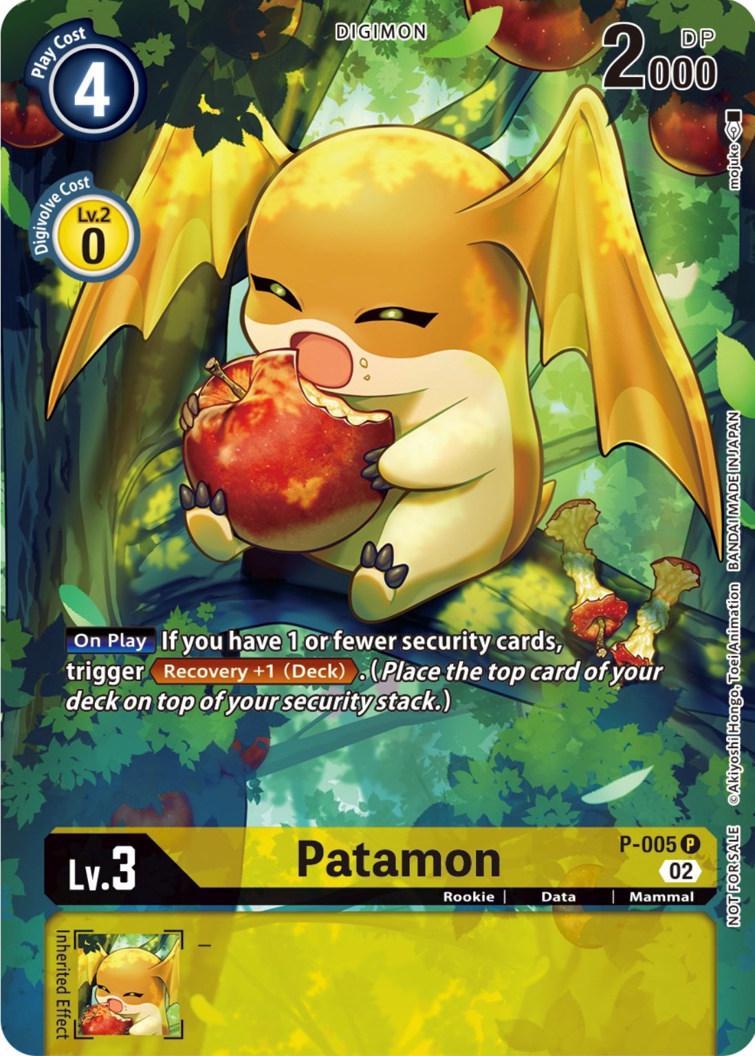 Patamon [P-005] (Digimon Illustration Competition Promotion Pack) [Promotional Cards] | Shuffle n Cut Hobbies & Games