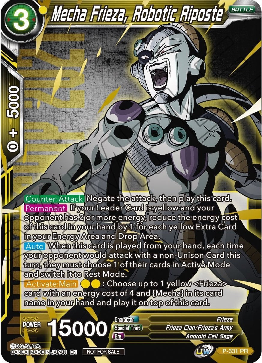 Mecha Frieza, Robotic Riposte (Gold Stamped) (P-331) [Tournament Promotion Cards] | Shuffle n Cut Hobbies & Games