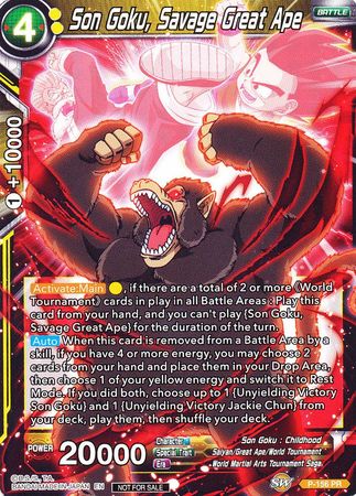 Son Goku, Savage Great Ape (Power Booster) (P-156) [Promotion Cards] | Shuffle n Cut Hobbies & Games