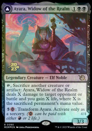 Ayara, Widow of the Realm // Ayara, Furnace Queen [March of the Machine Prerelease Promos] | Shuffle n Cut Hobbies & Games