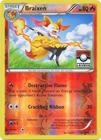 Braixen (12/124) (League Promo) [XY: Fates Collide] | Shuffle n Cut Hobbies & Games