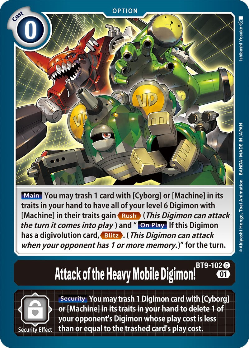 Attack of the Heavy Mobile Digimon! [BT9-102] [X Record] | Shuffle n Cut Hobbies & Games