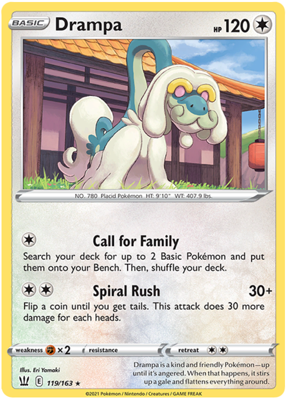 Drampa (119/163) [Sword & Shield: Battle Styles] | Shuffle n Cut Hobbies & Games