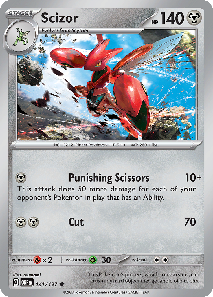 Scizor (141/197) [Scarlet & Violet: Obsidian Flames] | Shuffle n Cut Hobbies & Games