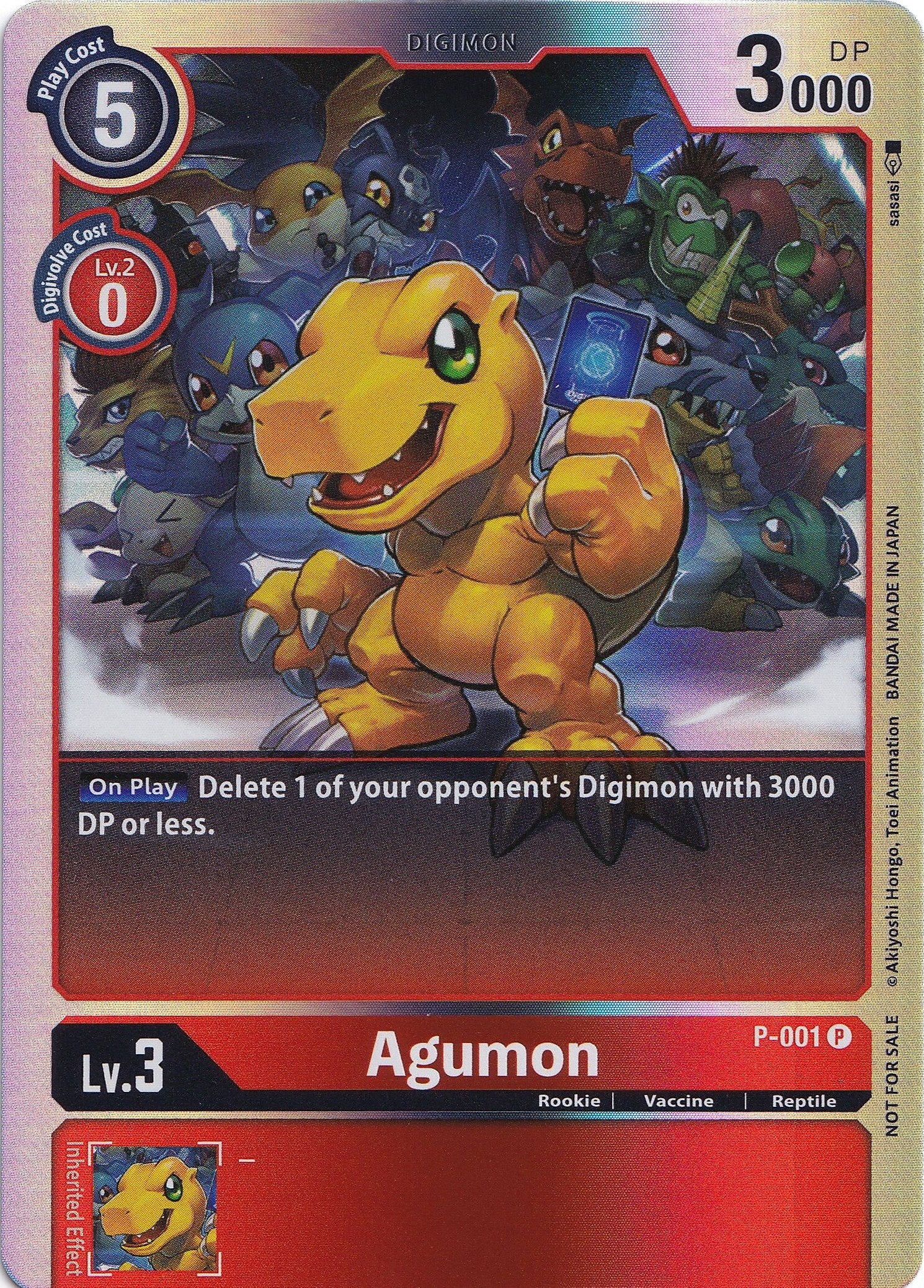 Agumon [P-001] (Rainbow Foil) [Promotional Cards] | Shuffle n Cut Hobbies & Games