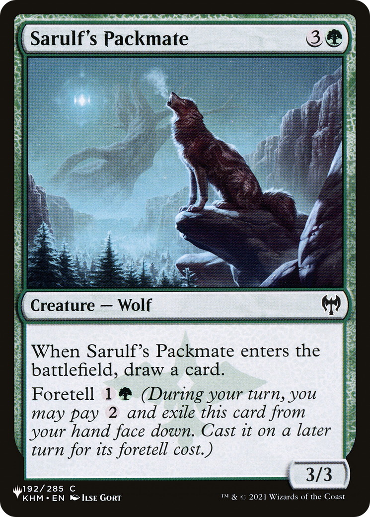 Sarulf's Packmate [The List] | Shuffle n Cut Hobbies & Games