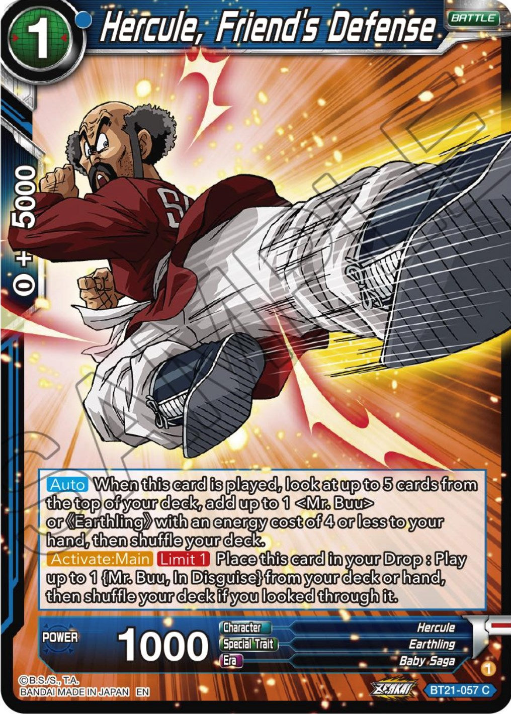 Hercule, Friend's Defense (BT21-057) [Wild Resurgence] | Shuffle n Cut Hobbies & Games