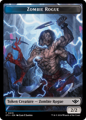 Treasure // Zombie Rogue Double-Sided Token [Outlaws of Thunder Junction Tokens] | Shuffle n Cut Hobbies & Games