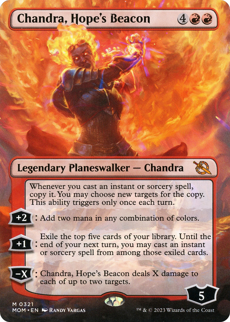 Chandra, Hope's Beacon (Borderless Alternate Art) [March of the Machine] | Shuffle n Cut Hobbies & Games