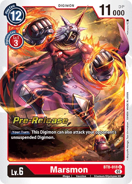 Marsmon [BT8-018] [New Awakening Pre-Release Cards] | Shuffle n Cut Hobbies & Games