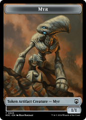 Construct (Ripple Foil) // Myr Double-Sided Token [Modern Horizons 3 Commander Tokens] | Shuffle n Cut Hobbies & Games