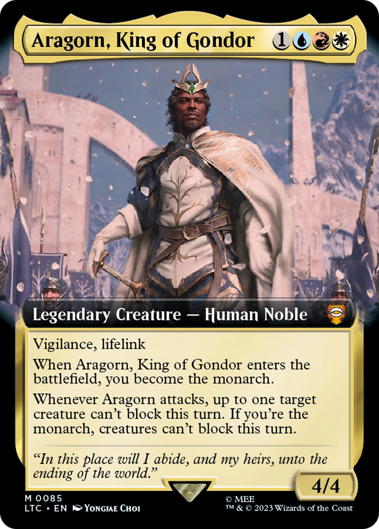 Aragorn, King of Gondor (Extended Art) [The Lord of the Rings: Tales of Middle-Earth Commander] | Shuffle n Cut Hobbies & Games