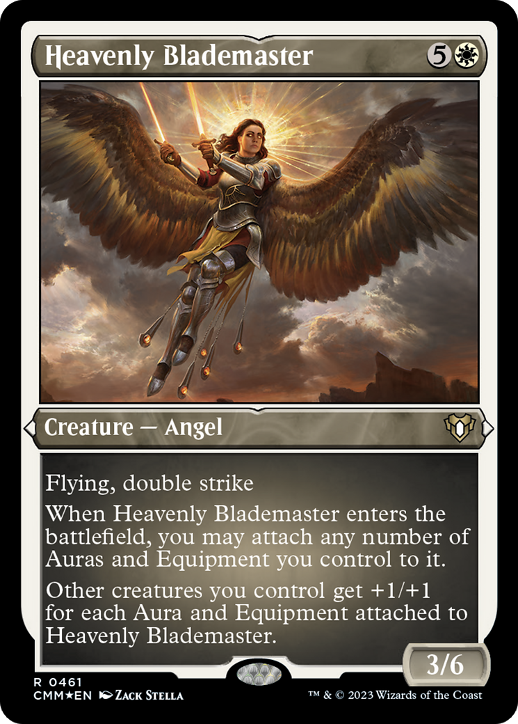 Heavenly Blademaster (Foil Etched) [Commander Masters] | Shuffle n Cut Hobbies & Games