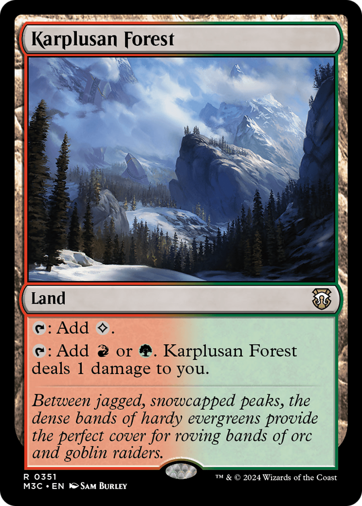 Karplusan Forest (Ripple Foil) [Modern Horizons 3 Commander] | Shuffle n Cut Hobbies & Games