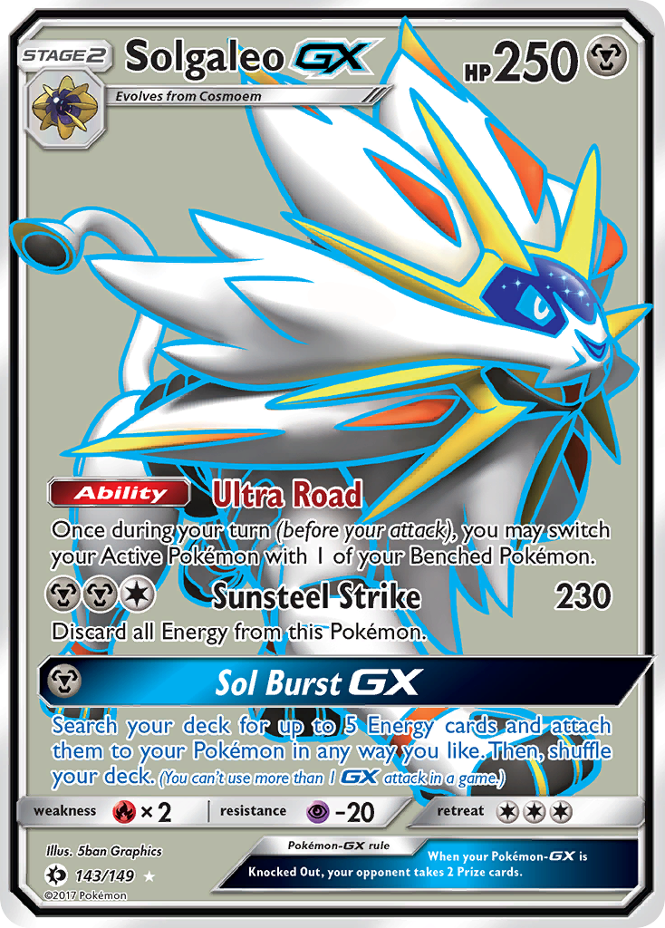 Solgaleo GX (143/149) [Sun & Moon: Base Set] | Shuffle n Cut Hobbies & Games