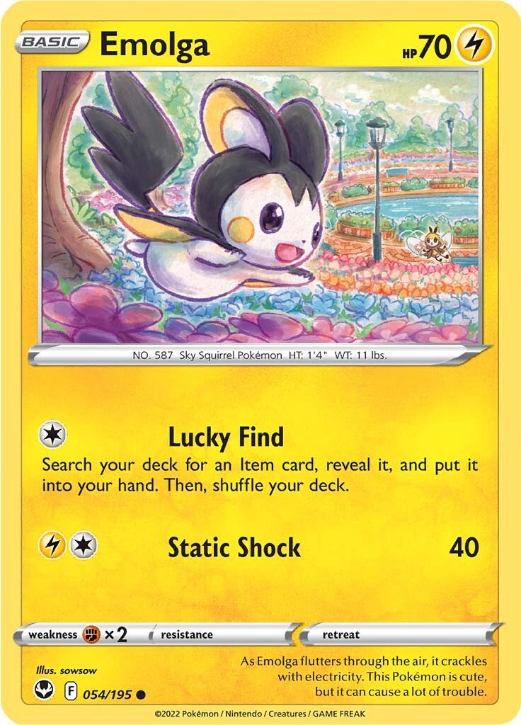 Emolga (054/195) [Sword & Shield: Silver Tempest] | Shuffle n Cut Hobbies & Games