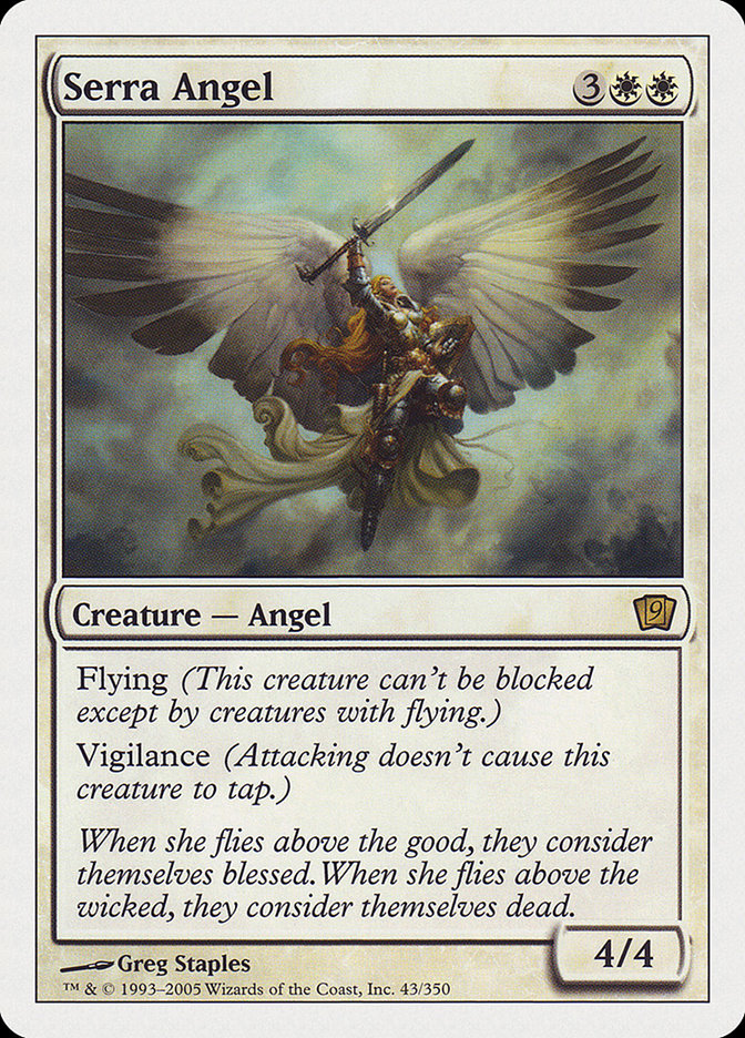 Serra Angel (9th Edition) [Oversize Cards] | Shuffle n Cut Hobbies & Games