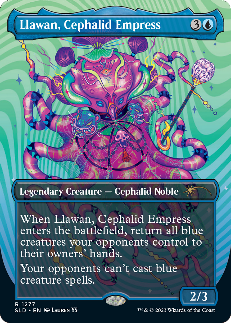 Llawan, Cephalid Empress (Borderless) [Secret Lair Drop Series] | Shuffle n Cut Hobbies & Games