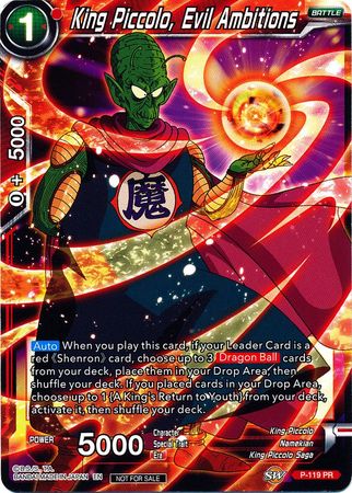 King Piccolo, Evil Ambitions (Power Booster) (P-119) [Promotion Cards] | Shuffle n Cut Hobbies & Games