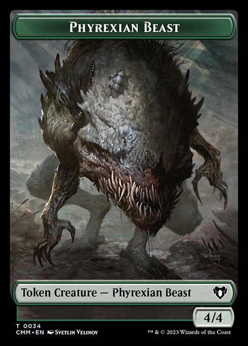 Treasure // Phyrexian Beast Double-Sided Token [Commander Masters Tokens] | Shuffle n Cut Hobbies & Games